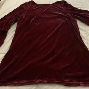 ModCloth Burgundy Velvet Mini Dress size XL